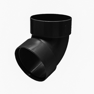 Отвод двухмуфтовый 67° Rainway 100 мм черный